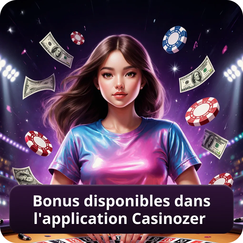Bonus disponibles dans l'application Casinozer — Application Casinozer promotions Bonus disponibles dans l'application Casinozer